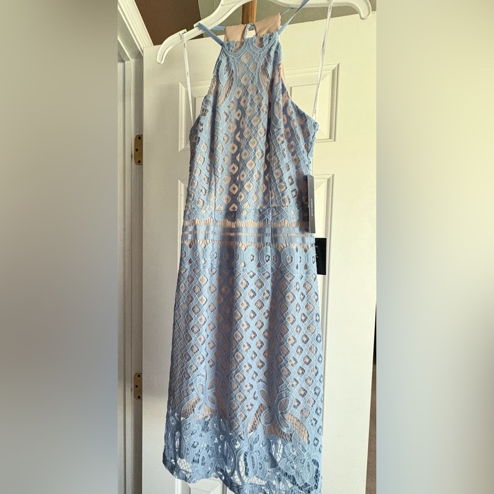 Lulu's Light Blue Lace Dress